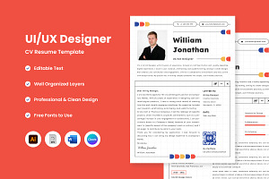 Creative CV Resume UI UX Designer V9