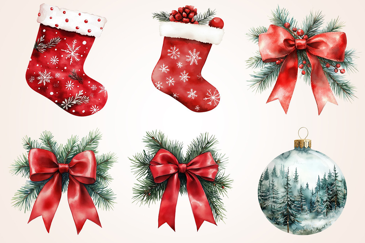 Cozy Christmas Clipart, a Seasonal Illustration by Housui Patterns (Photo 7 of 14)