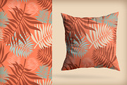 Leaves Pattern Electric Tangerine, a Pattern Graphic by Pia Kolle (Thumbnail 5 of 6)