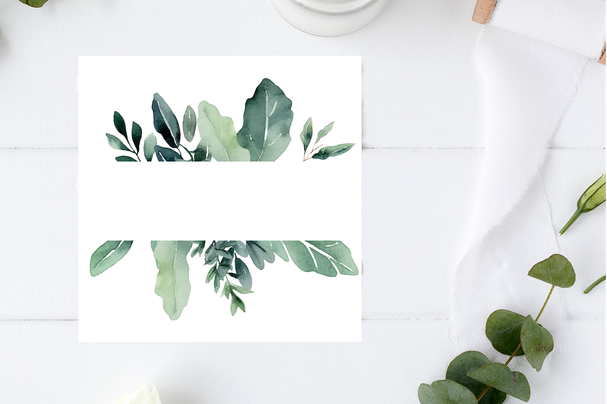 Verdure Watercolor Greenery, an Illustration by Xinyan Studio (Photo 4 of 4)