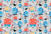 Funny colorful monsters, a Pattern Graphic by Tanor (Thumbnail 5 of 16)