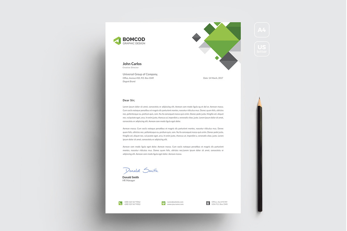 Letterhead, a Stationery Template by Pxl_graphic (Photo 2 of 4)