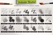 Brush Pack - Ink and Watercolor - PS, a Brush Add-On by ZiziMarket (Thumbnail 5 of 8)
