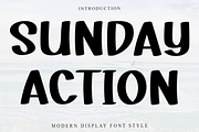 Sunday Action, a Script Font by InermediaSTUDIO (Thumbnail 1 of 8)