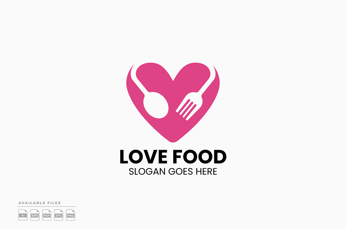 Love Food Logo, a Branding & Logo Template by Zeer Graphic