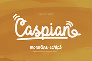 Caspian | Monoline Script, a Script Font by Denustudios (Thumbnail 1 of 15)