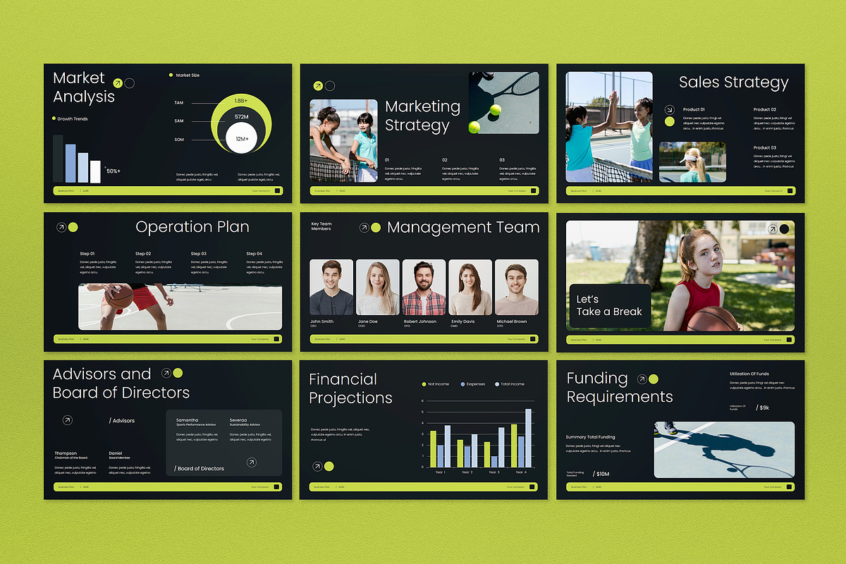 Black Modern Business Plan Keynote, a Presentation Template by graphicook (Photo 5 of 5)