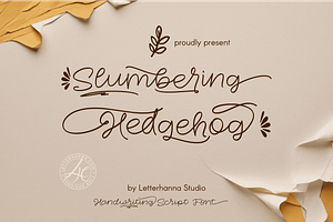 Slumbering Hedgehog Font