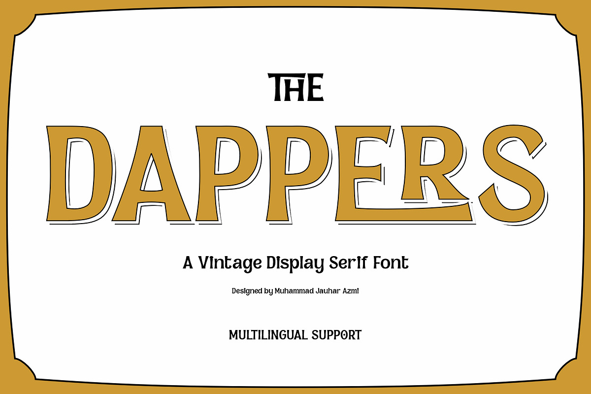 Dappers - a vintage display font, a Serif Font by Brainware Graphic (Photo 1 of 13)