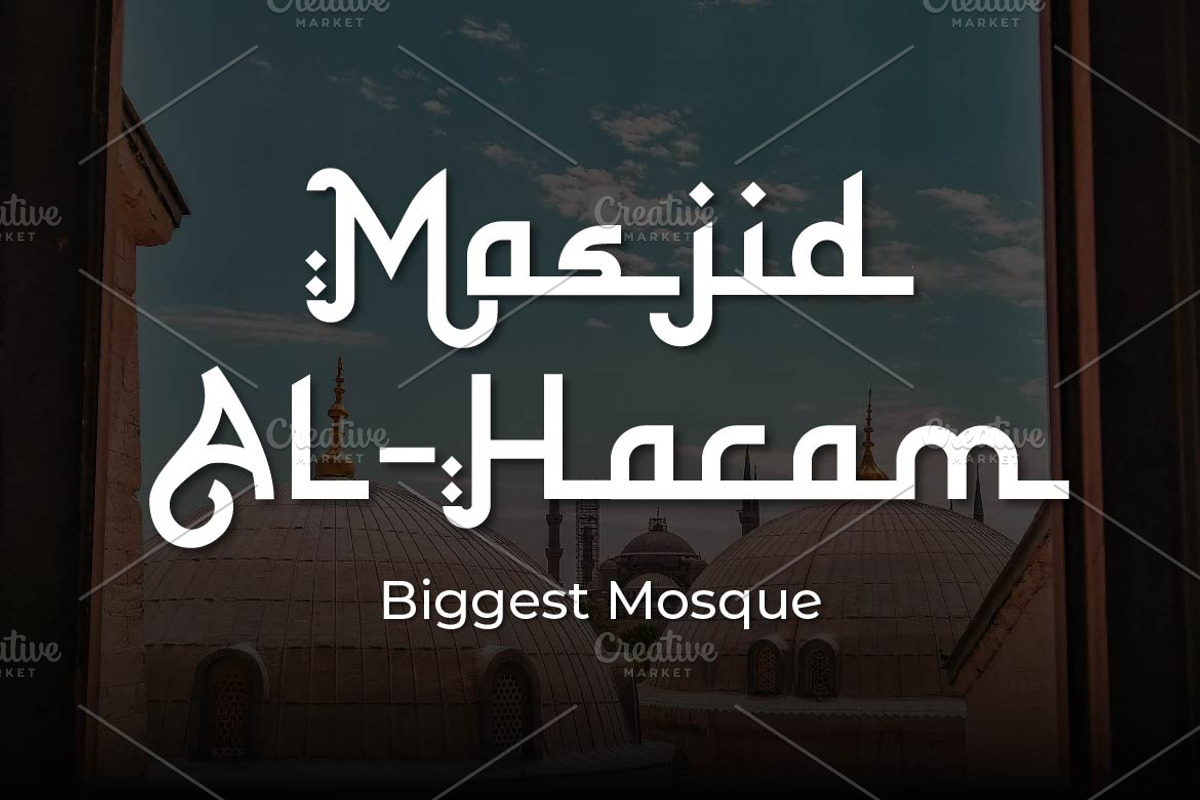 Sharifa Ramadhan Theme Font, a Sans Serif Font by Artiveko (Photo 4 of 10)