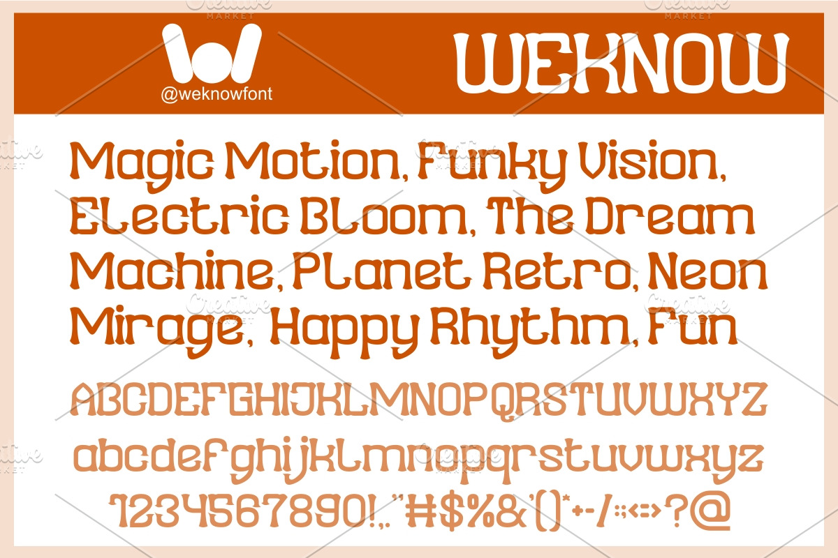Funky Groove font, a Sans Serif Font by weknow (Photo 5 of 8)