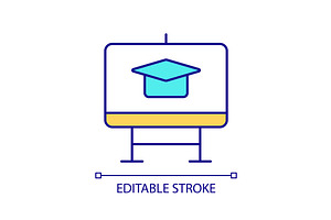 Digital interactive whiteboard RGB, an Outline Icon by IMG Visuals