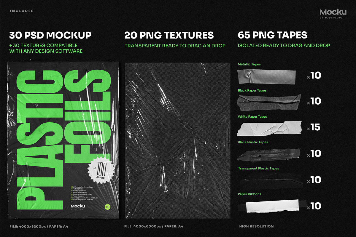 Plastic textures bundle, a Texture Graphic by Mocku (Photo 5 of 21)
