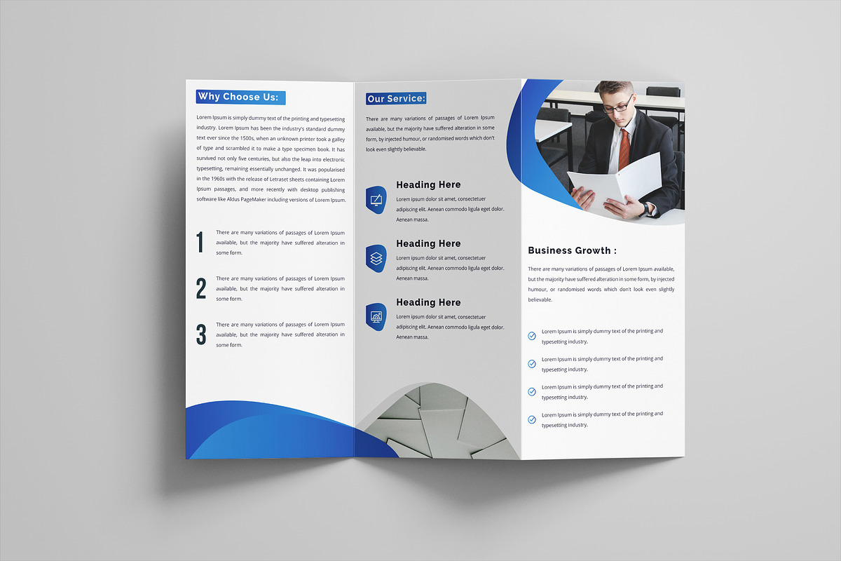 Corporate Tri-fold Design, a Brochure Template by UI_Expert (Photo 3 of 3)