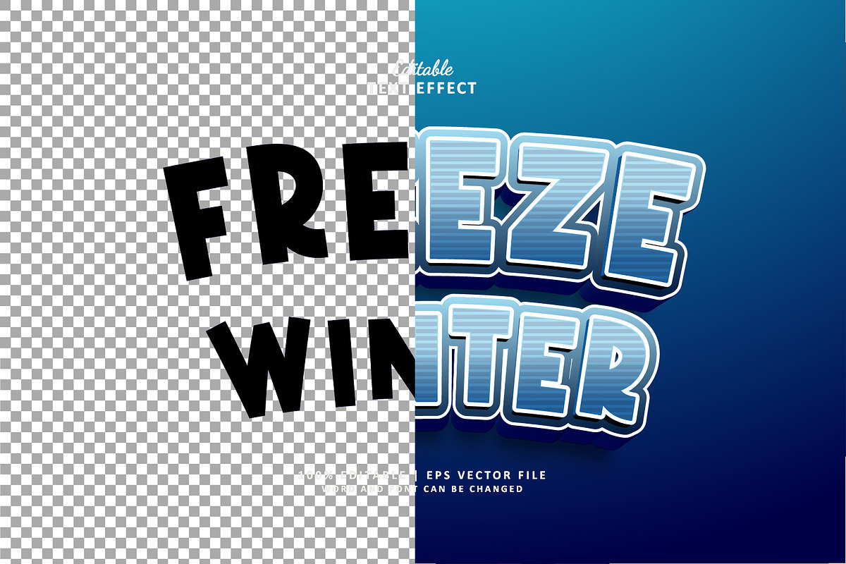 Text Effect Freeze Winter, a Layer Style Add-On by Navy Graphic (Photo 2 of 2)