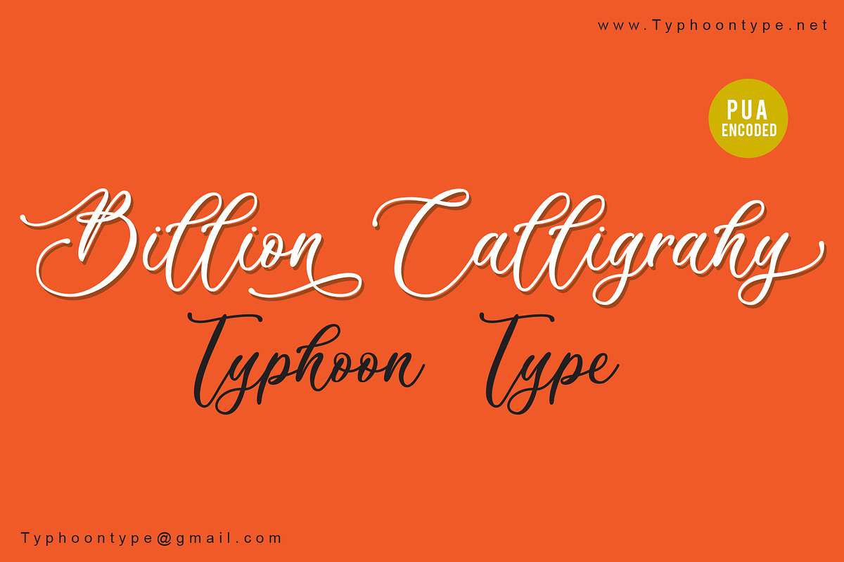 Billion Calligraphy font
