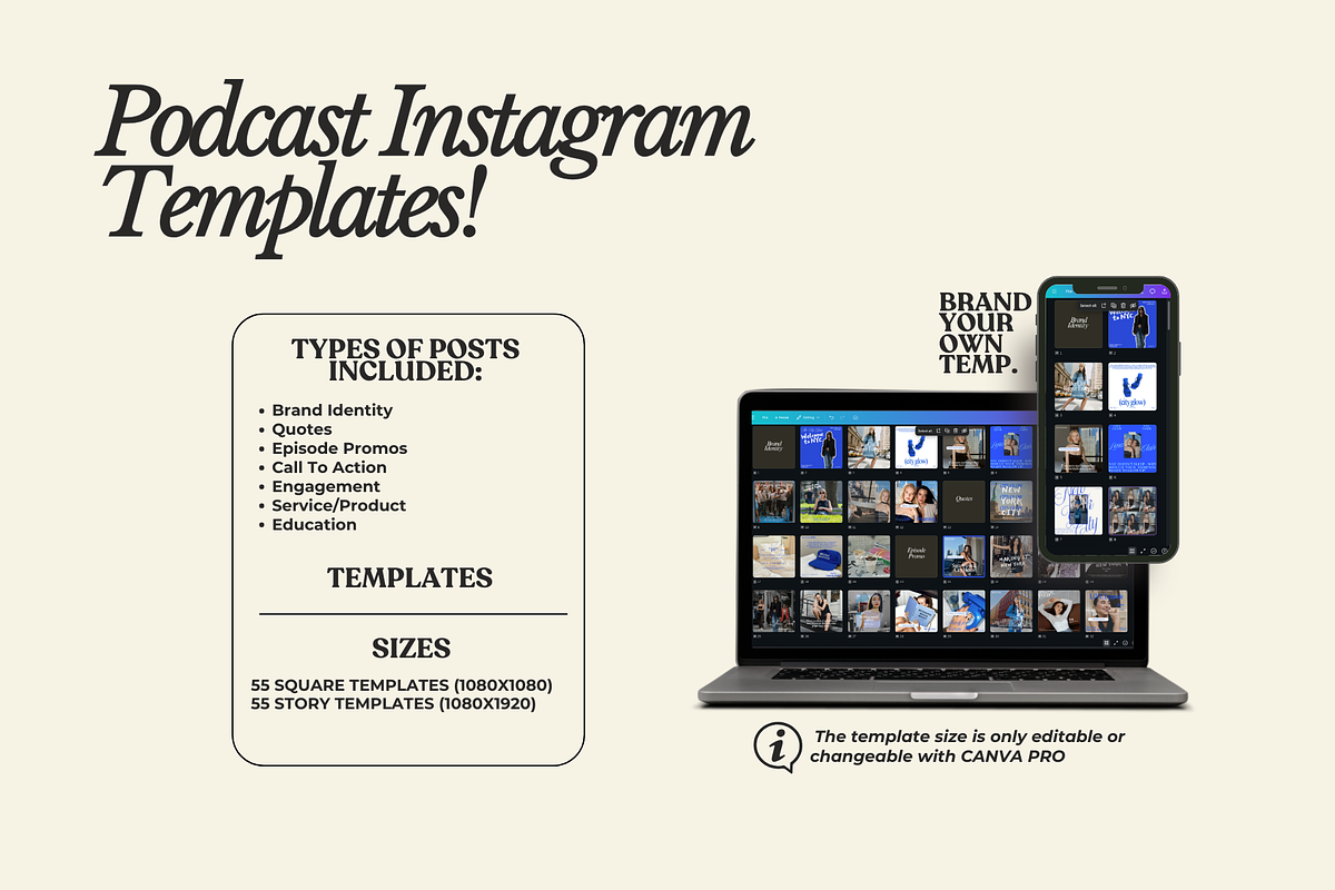Podcast Canva Templates Aesthetic, a Templates & Theme by BYOTstudios (Photo 2 of 11)