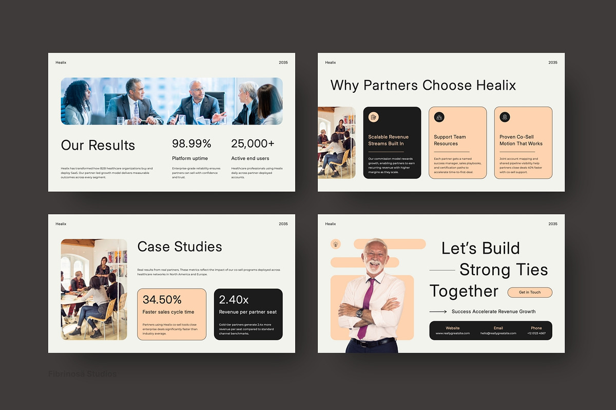 Modern B2B SaaS Sales Partnership, a Presentation Template by FIBRINOSÄ (Photo 7 of 7)