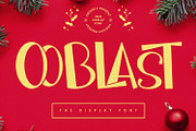 Ooblast Display Font Christmas, a Sans Serif Font by Maulana Creative (Thumbnail 1 of 7)