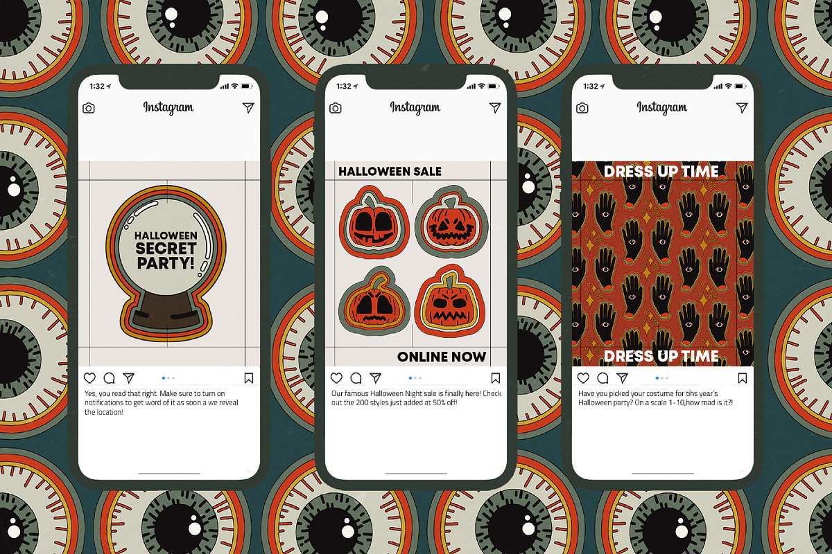 Retro Halloween Vector Clipart, a Seasonal Illustration by angelainthefields (Photo 7 of 10)