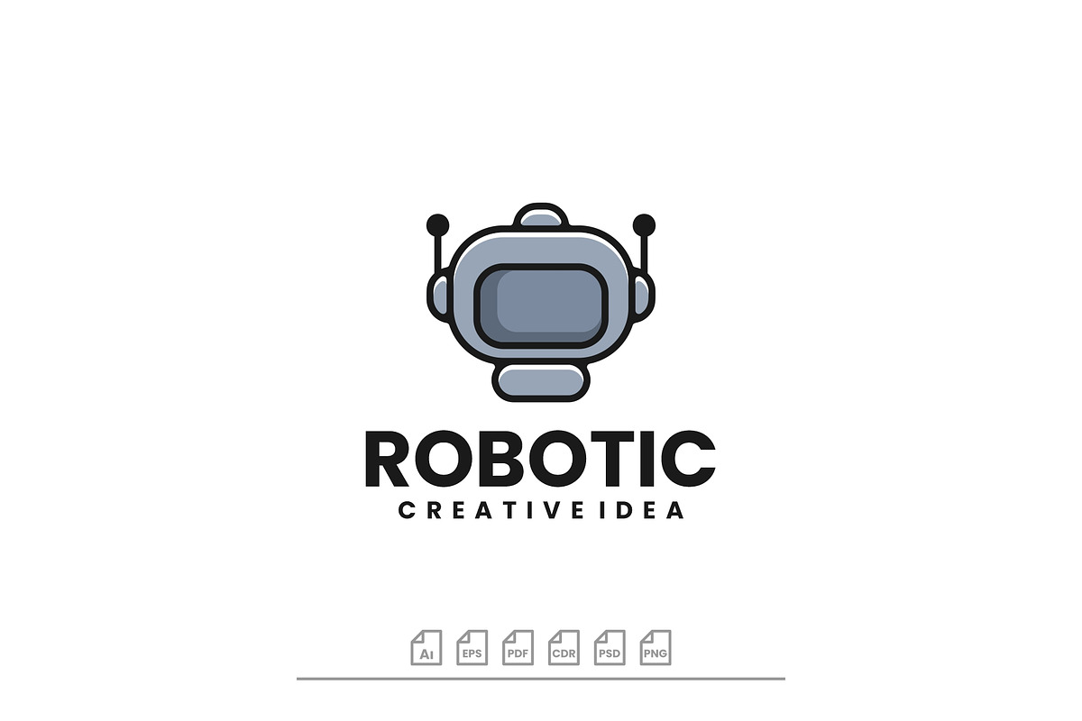 Logo Robotic simple  mascot Style, a Branding & Logo Template by ARIF22GANTENG