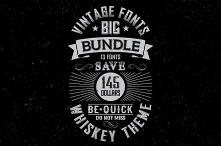 Whiskey Fonts BIG Bundle, a Symbol Font by Anton Antipov