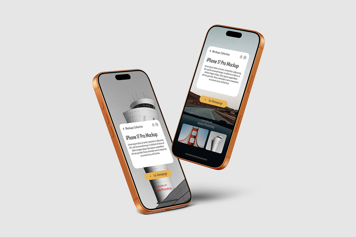 iPhone 17 Pro Mockups, an iPhone Mockup by Tahtagraphic (Photo 12 of 14)