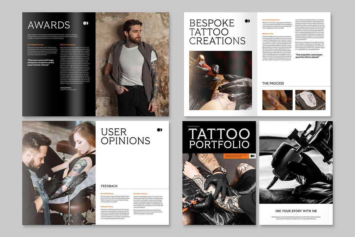 Tattoo Artist Portfolio Template, a Brochure Template by BrandPacks (Photo 4 of 5)