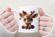 Christmas Crochet Reindeer Clipart, an Illustration by Sublimation Artist (Thumbnail 5 of 6)