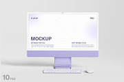 New iMac 24 Desktop Mockup, a Mac Mockup by RamStudio2 (Thumbnail 1 of 16)