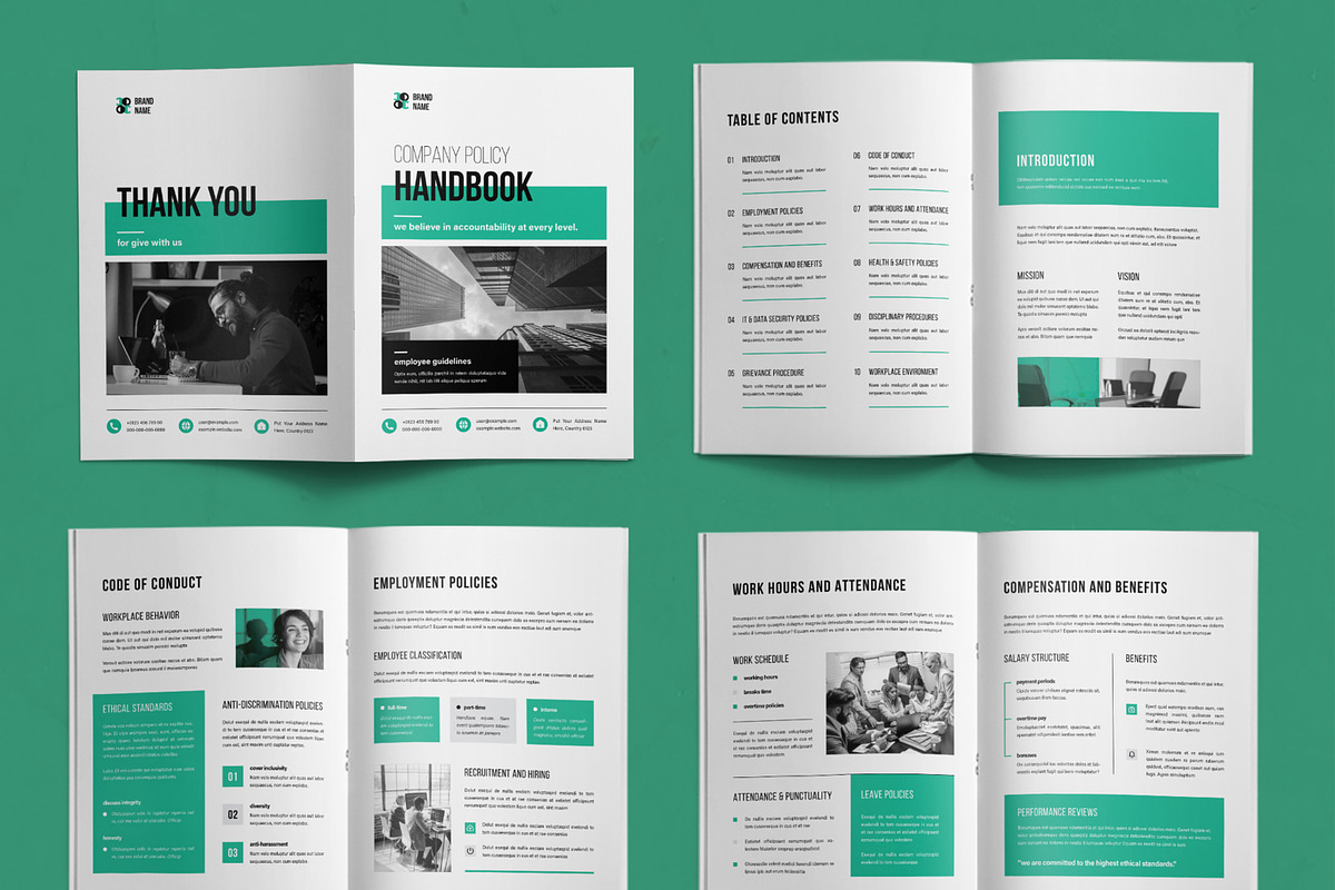 Company Policy Handbook Layout