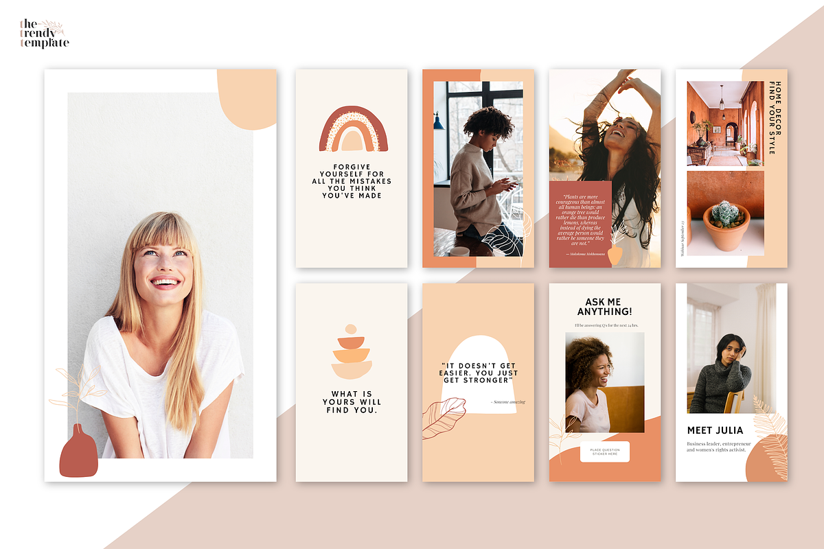Terracotta Instagram Story Template, a Social Media Template by thetrendytemplate (Photo 3 of 5)