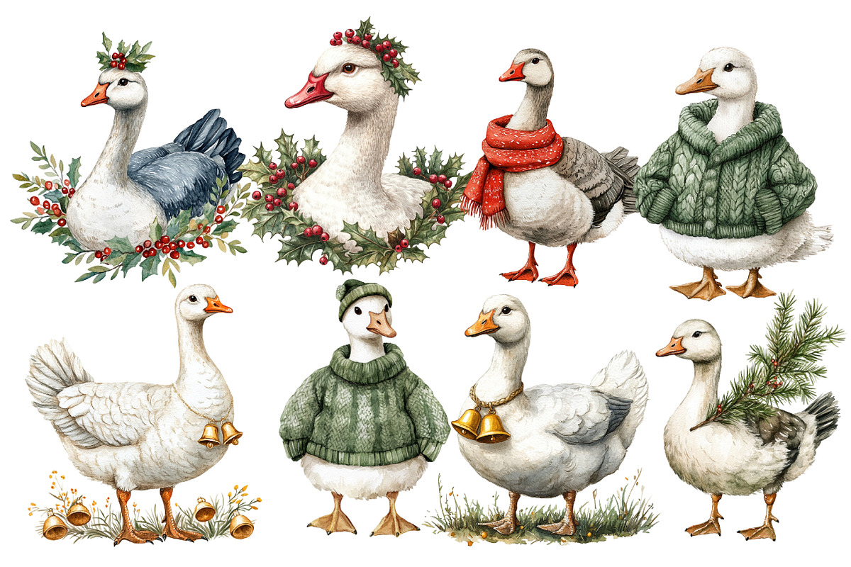 Christmas Silly Goose PNG Clipart, an Illustration by Designworld (Photo 5 of 6)