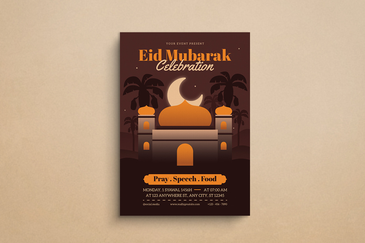 Eid Mubarak Flyer, a Flyer Template by Alegaciez (Photo 1 of 3)