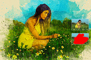 Mixed Watercolor Photoshop Action, an Action Add-On by Design Forest (Thumbnail 6 of 6)