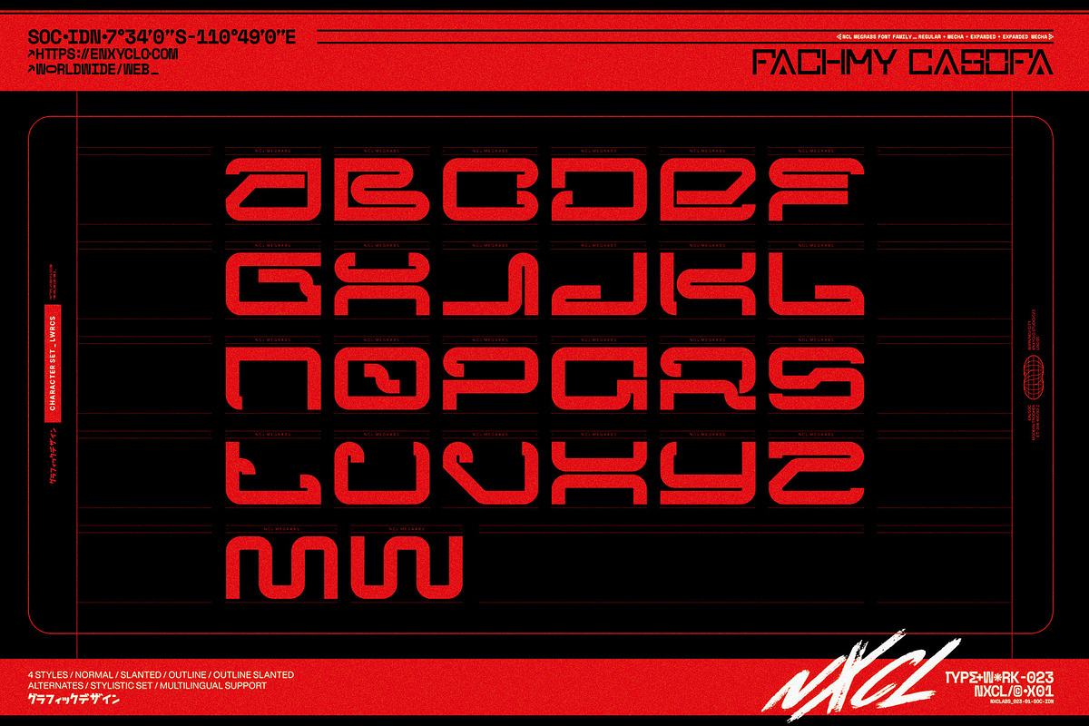 NCL Megrabs Font Family, a Sans Serif Font by Enxyclo Studio (Photo 12 of 19)