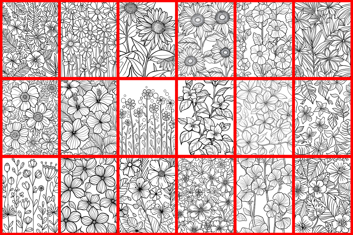 Doodles Flower Coloring Page, a Graphic by Forhadx5 (Photo 8 of 10)
