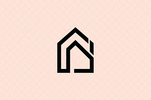 Minimalist House Emblem, an Object Illustration by Vectorium Studio