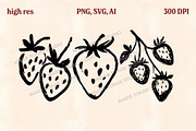 Whimsical Berry Fruit Bundle SVG PNG, a Food Illustration by Marie T (Thumbnail 21 of 36)