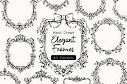 Hand Drawn Vintage Floral Frames, an Object Graphic by DreamoraArt (Thumbnail 1 of 9)