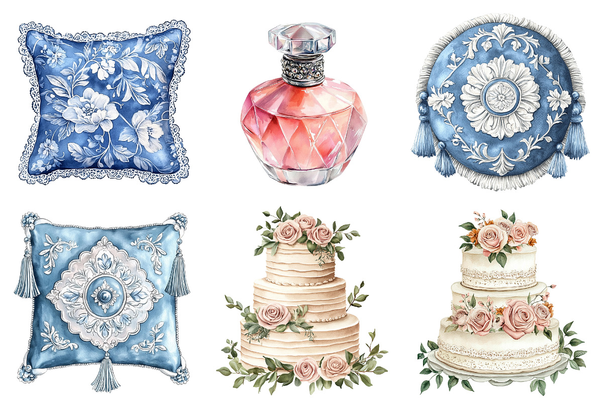 Watercolor Wedding Clipart Bundle, a Seasonal Illustration by CitraGraphics (Photo 5 of 7)