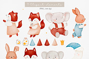 Magic dreams watercolor collection, an Animal Illustration by AfonshinaArt (Thumbnail 8 of 12)
