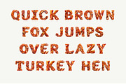 Turkey Feather 3D Font, a Font by Loudoun Design Co. (Thumbnail 4 of 6)