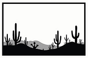 Southwestern Cactus Mountain Vector, an Illustration by hafijul (Thumbnail 3 of 15)