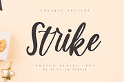 Strike - Modern Script Font, a Script Font by skiiller studio (Thumbnail 1 of 9)