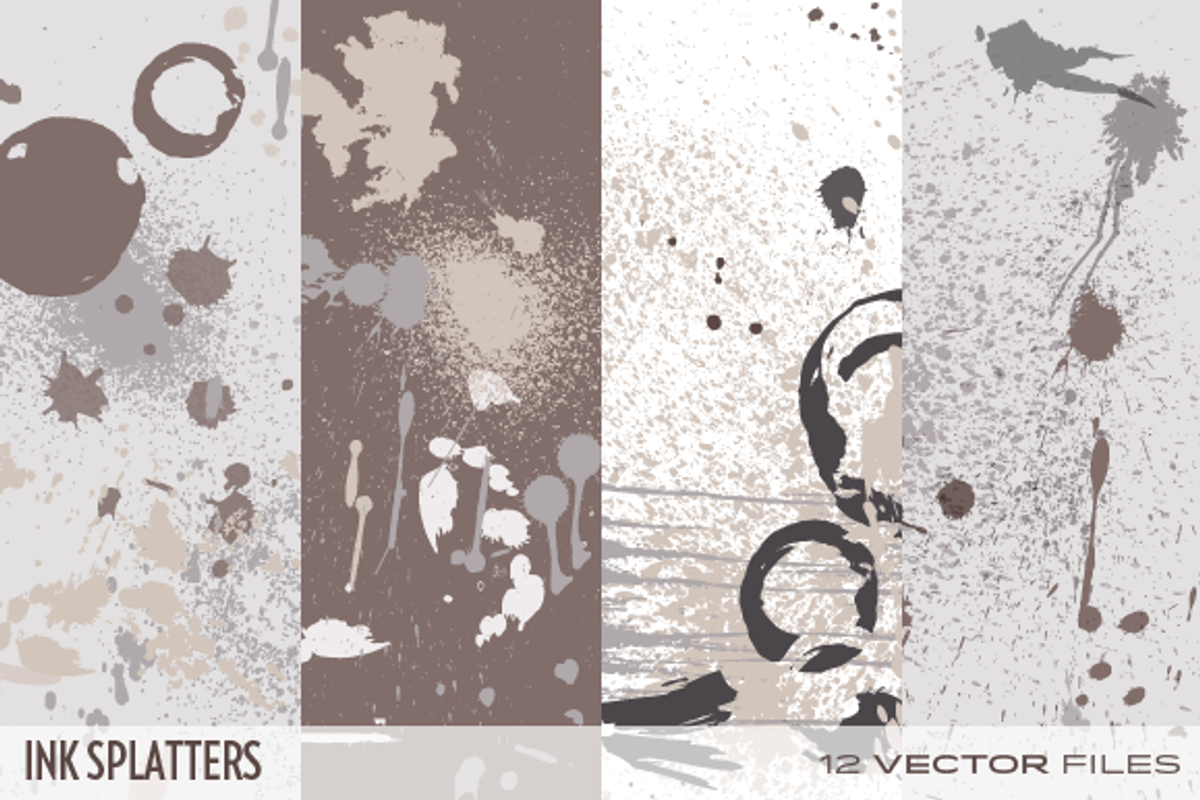 Ink Splatters vectors, a Texture Illustration by LuOtero (Photo 4 of 4)