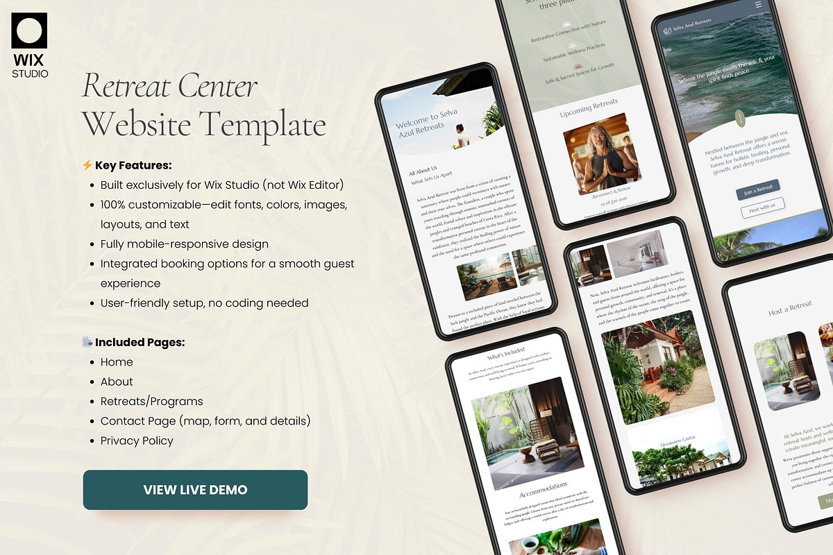Retreat Center Website Template preview 2