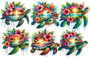 Sunset Sea Turtle Sublimation, an Animal Illustration by Designworld (Thumbnail 5 of 7)