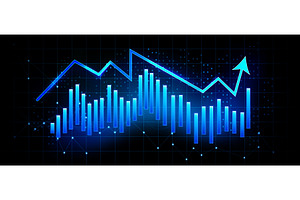 Financial market chart with stock, a Finance Illustration by art PVP - market