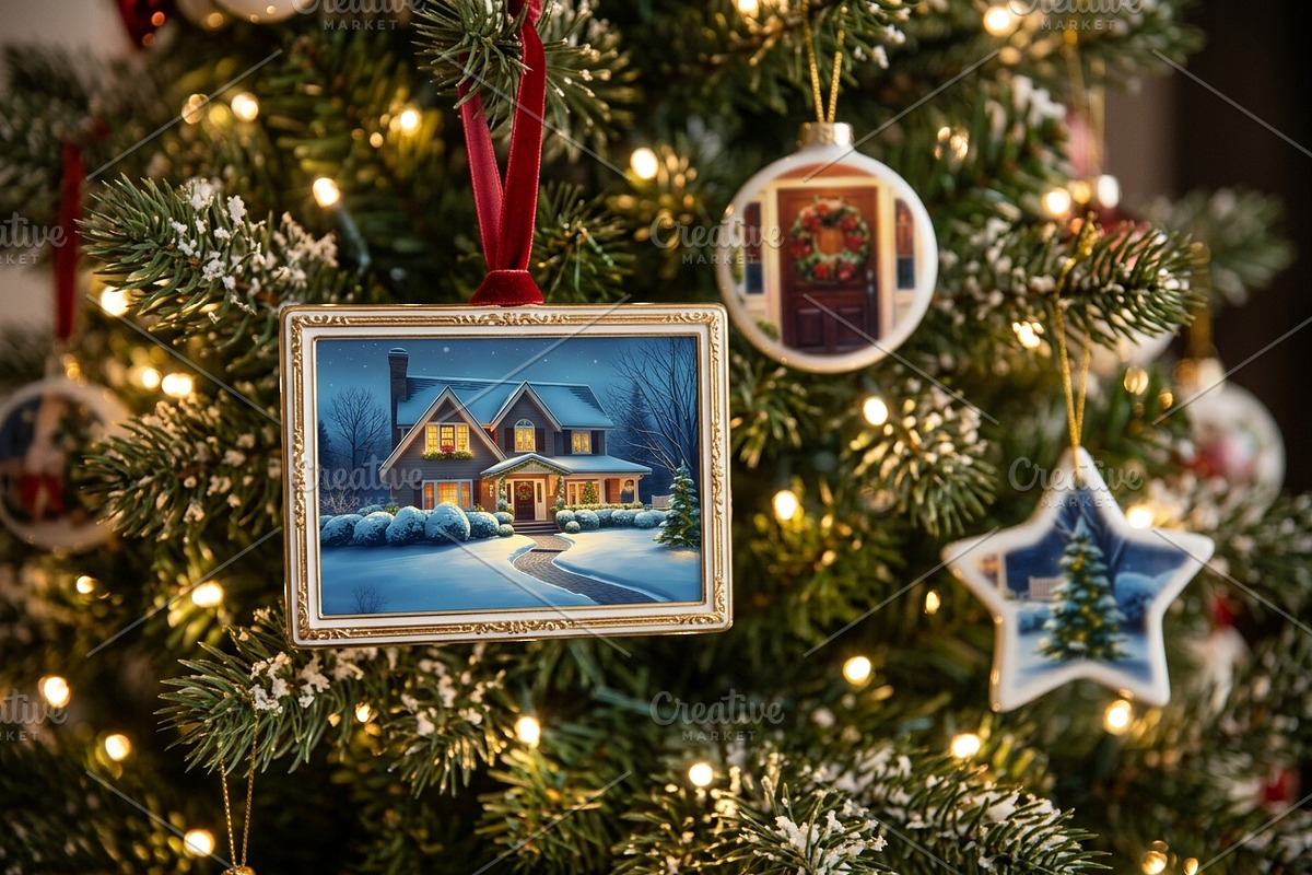 Winter Christmas House Illustration, a Seasonal Illustration by Aura Canyon HQ (Photo 5 of 7)